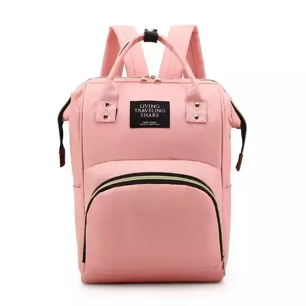 Mochila Maternal Simple Lisa - Rosa claro