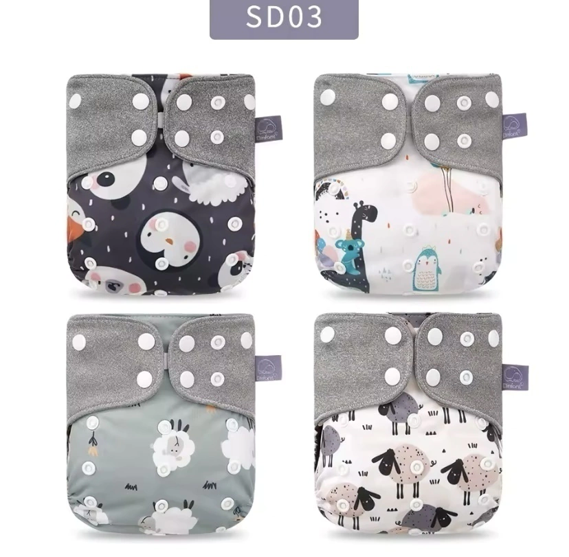 Pack x 4 Pañales Elinfant Fibra Gris Barrera Simple - Panda y su Banda
