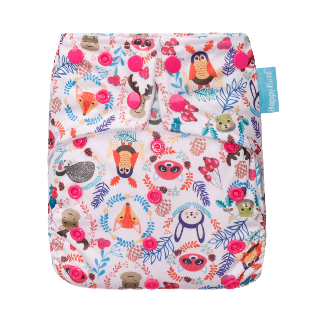 Pañal TED Happy Flute - Pink Animals